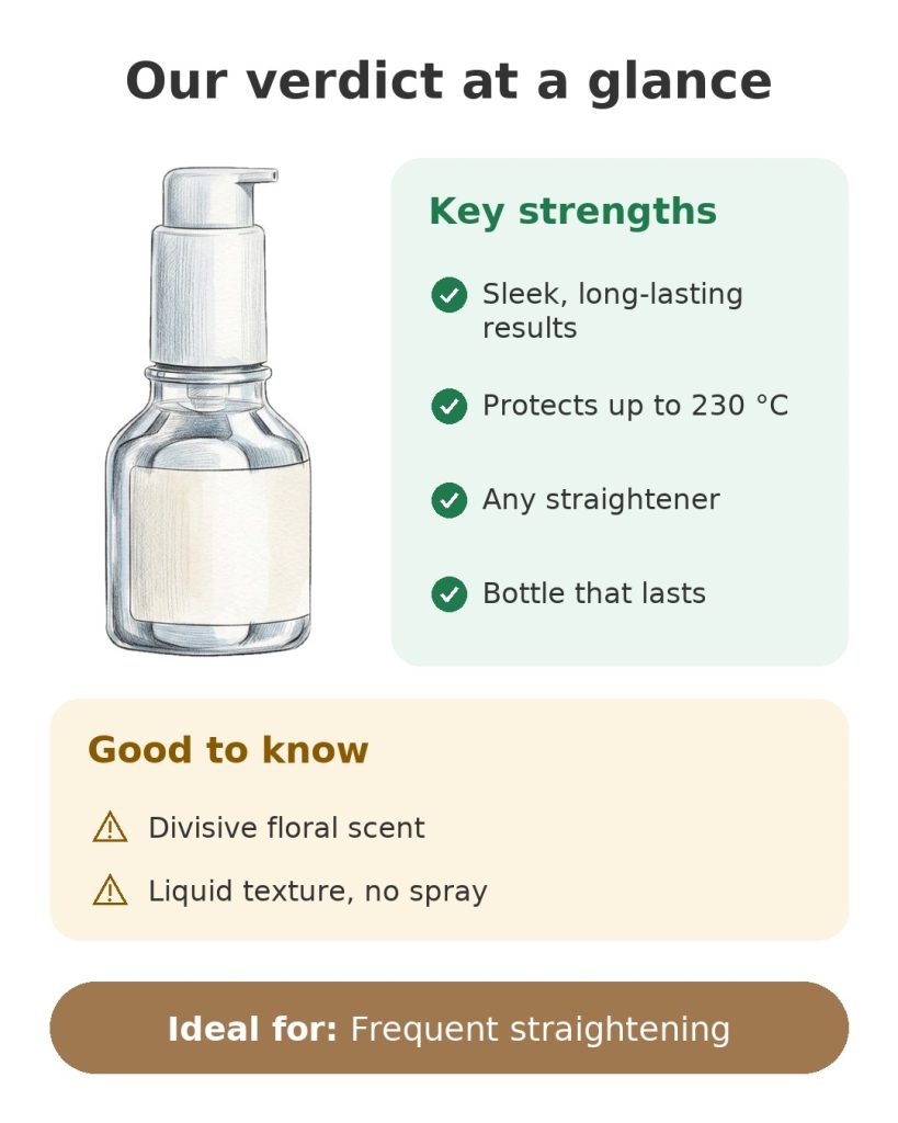 Our verdict at a glance on Steampod heat protection serum