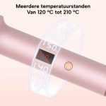 Ronde verwarmde 3-in-1-borstel van keramiek met lcd-scherm