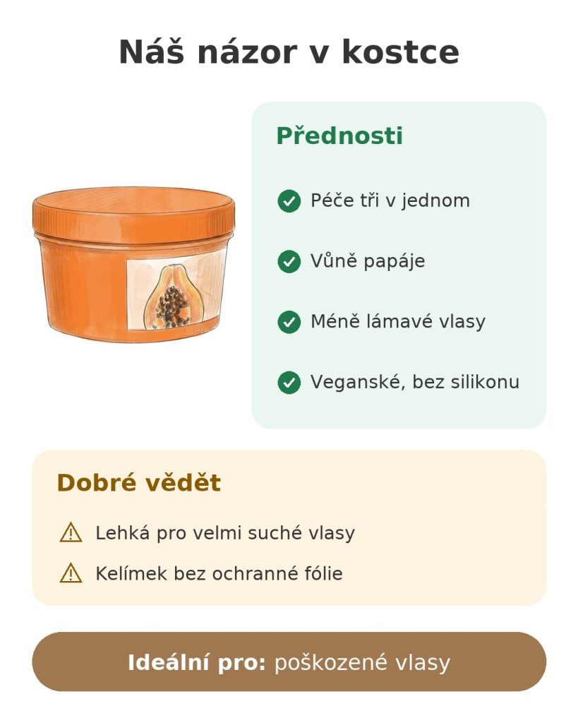 Náš názor v kostce na vlasovou masku Garnier s papájou
