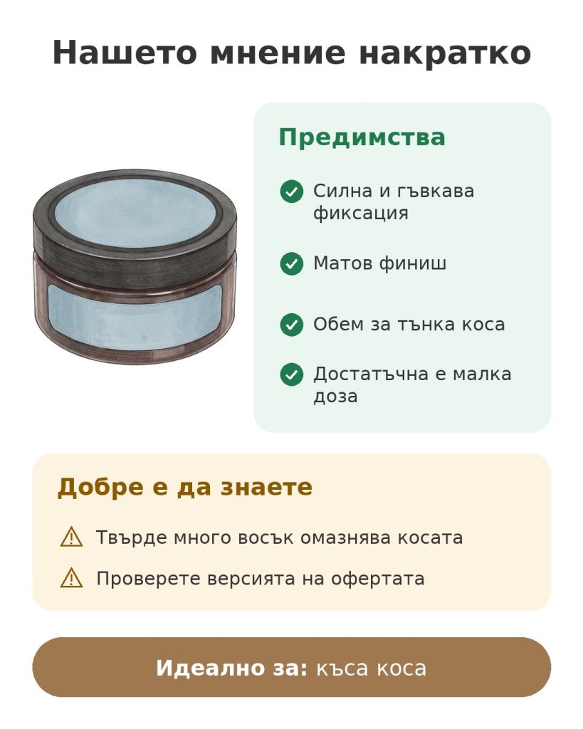 Матиращ восък American Crew Fiber Нашето мнение накратко за восък за коса American Crew Fiber