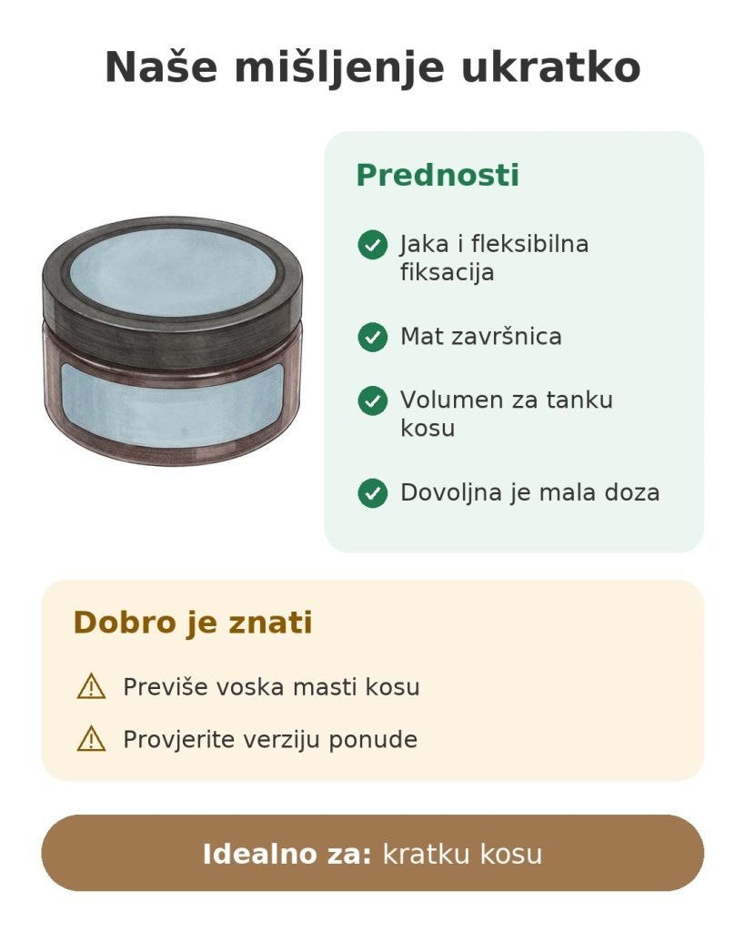 Mat vosak za kosu American Crew Fiber Naše mišljenje ukratko o vosku za kosu American Crew Fiber
