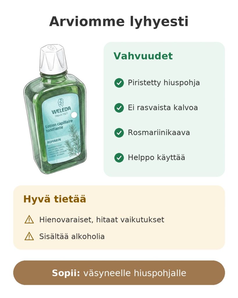 Arviomme lyhyesti: Weleda-rosmariinihiusvesi