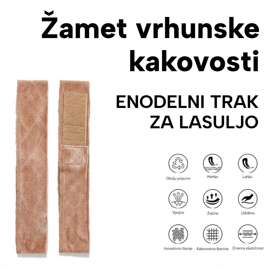 Protizdrsni trak za lasuljo z nastavljivim ježkom