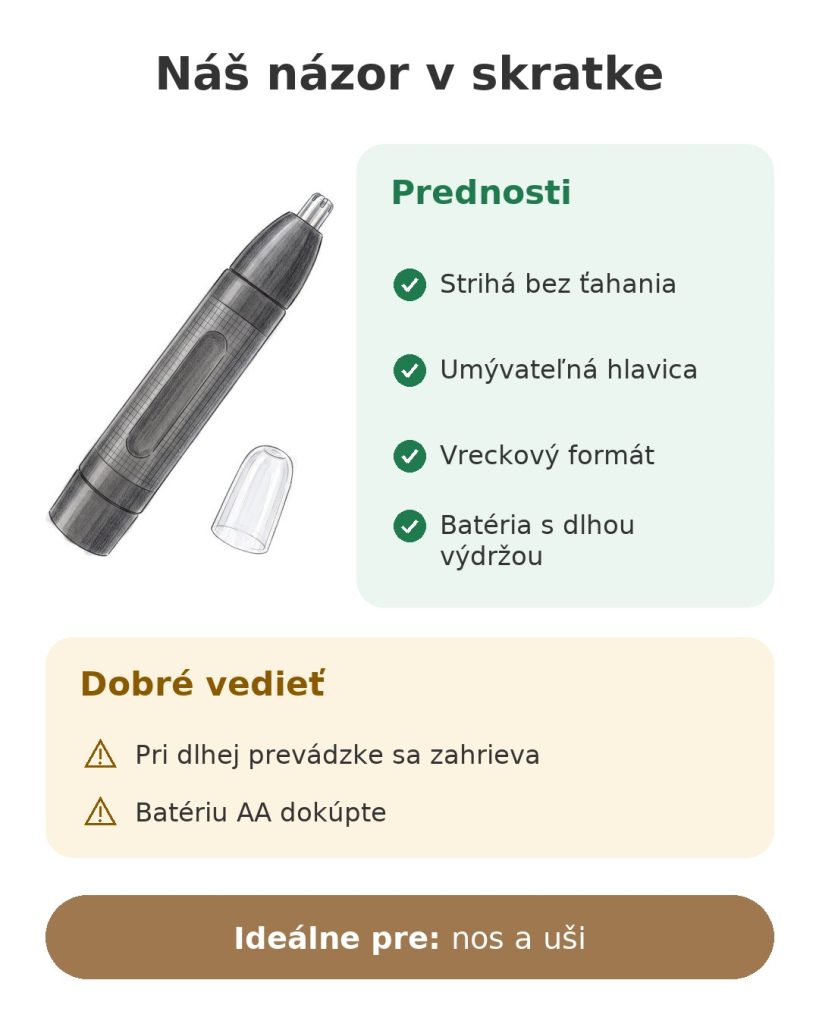Náš názor v skratke na zastrihávač nosových a ušných chĺpkov BaByliss: silné stránky, na čo dať pozor a ideálne použitie